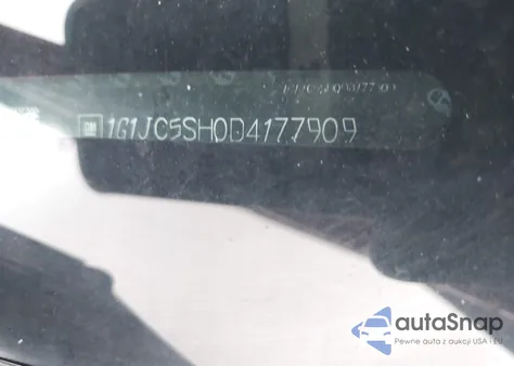 2013 Chevrolet Sonic Lt Auto z USA, uszkodzony, nr VIN 1G1JC5SH0D4177909